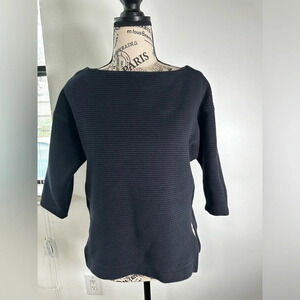 Banana Republic Black Ribbed Sweatshirt Size XS